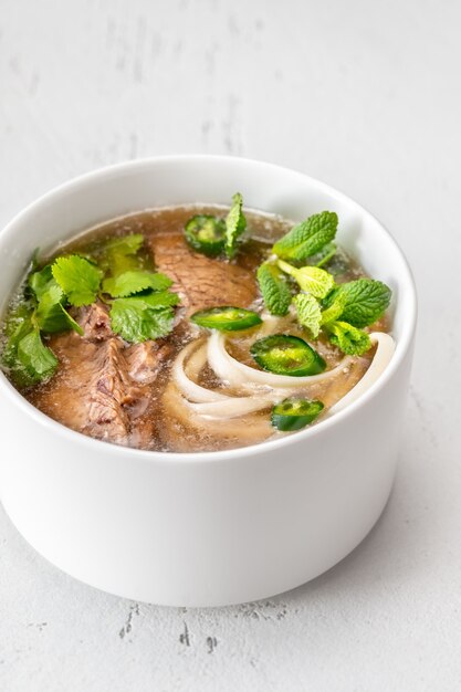 Kom Vietnamese soep beef pho (pho bo)