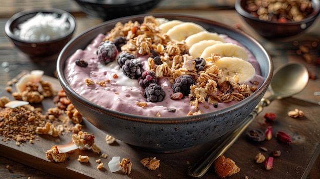 Kom yoghurt met granola en fruit