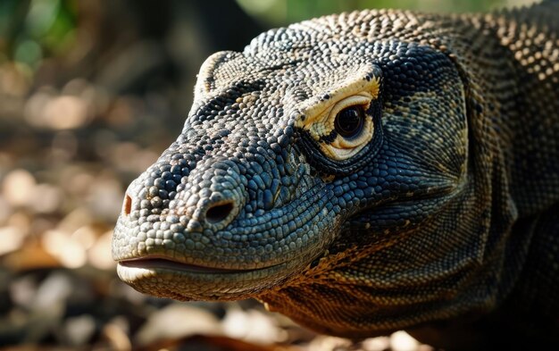 Komodo dragon powerful jaw showcasing its lethal bite