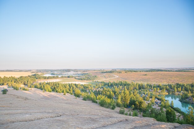 Konduki ontgint landschappen in de tula-regio