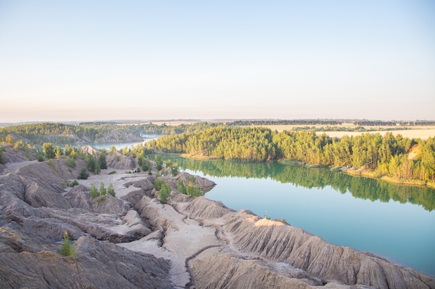 Konduki ontgint landschappen in de tula-regio