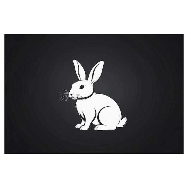 konijn silhouet logo icoon ontwerp afbeelding