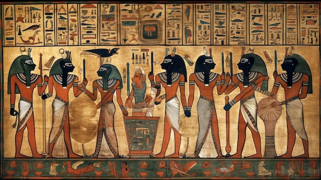 Koningen en koninginnen van het oude Egypte AI gegenereerd