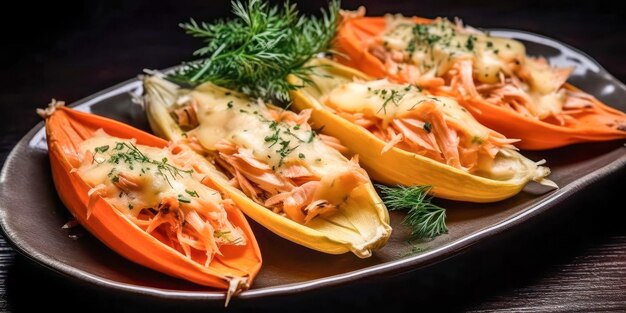 Koningswitlof met zalm en kaas