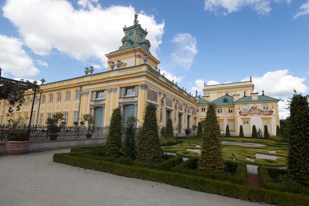 Koninklijk paleis gelegen in de wijk Wilanow van Warschau, Polen