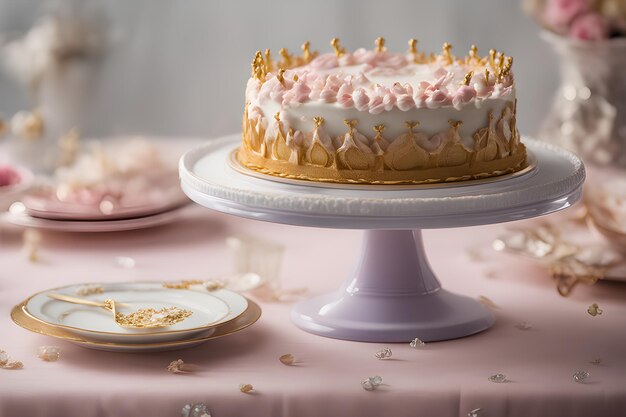 koninklijke heerlijke cake met fruit en room