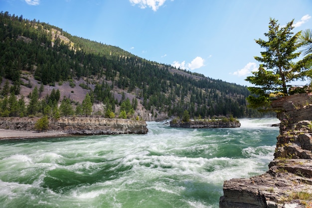 Kootenai-rivier in Montana, VS.