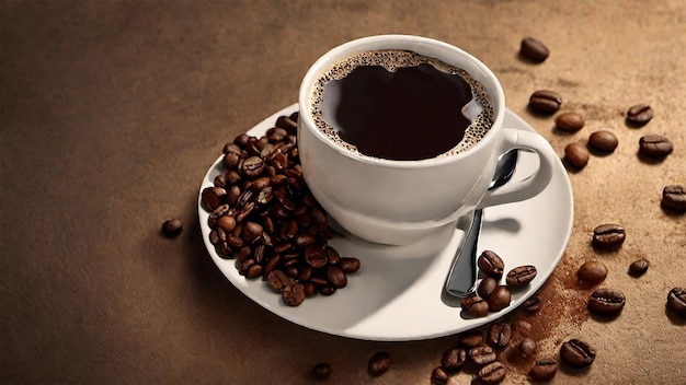 Kop koffie ijs koffie warme koffie foto