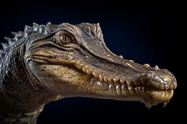 kop van een krokodil Gharial portret Gavialis gangeticus