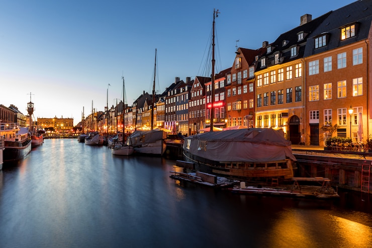 Foto kopenhagen nyhavn denemarken