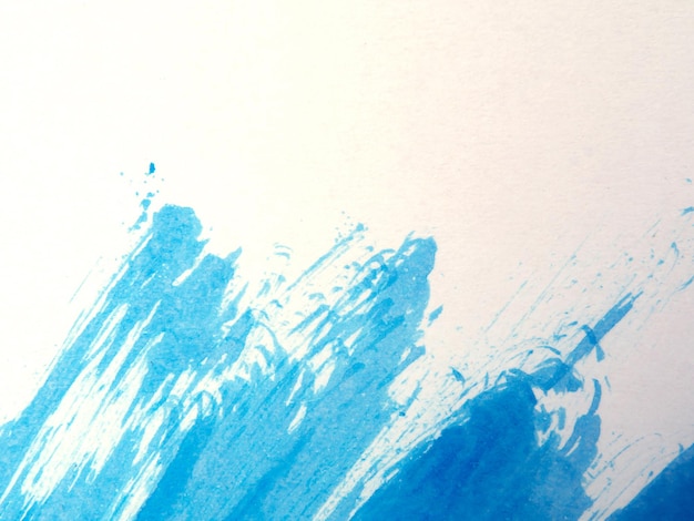kopieer de ruimte boven en onder Blauwe aquarelverf en witte achtergrond