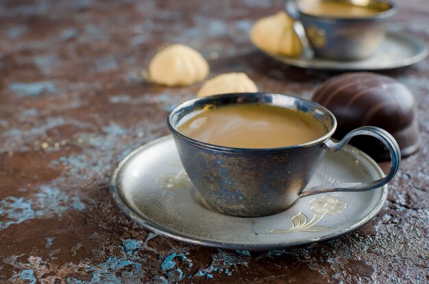 Kopje koffie en koekjes