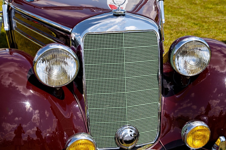 Foto koplamp voor oldtimer