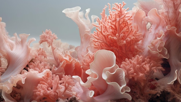 koraal en algen op de zeebodem