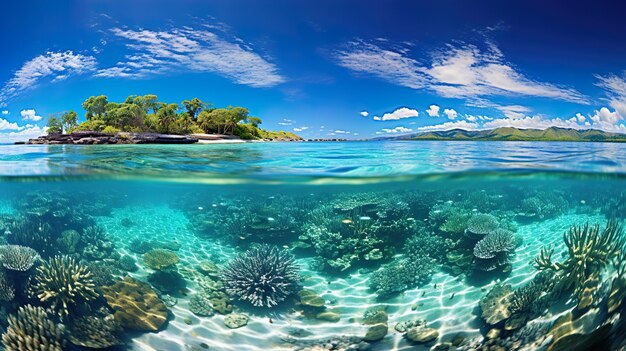 koraalrif ecosysteem HD 8K behang Stock Fotografische afbeelding