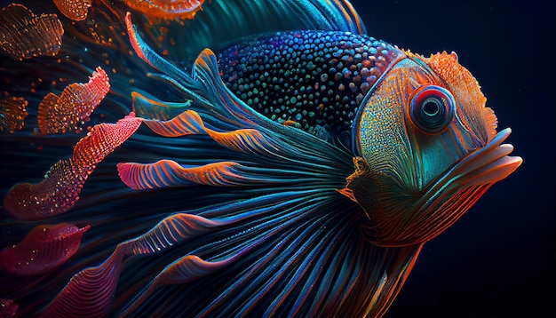 Koraalrif en tropische vissen in Sunlight Aquarium close-up