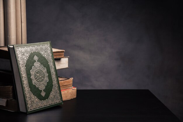 Koran - holy book of Muslims ( public item of all muslims ) on the table