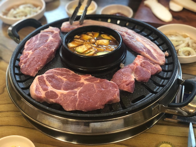 사진 베이킹 직전의 한국 바베큐