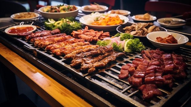 Photo korean barbecue