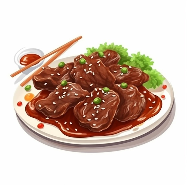 Korean beef bulgogi The meat used includes sirloin or selected parts of beef AI generated