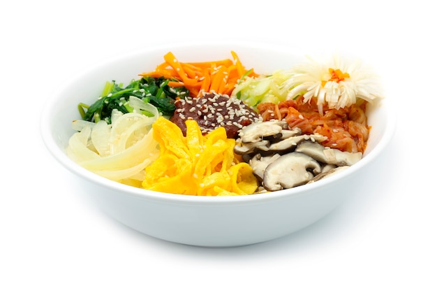 Korean Bibimbap (Mixed Rice) with vegetables