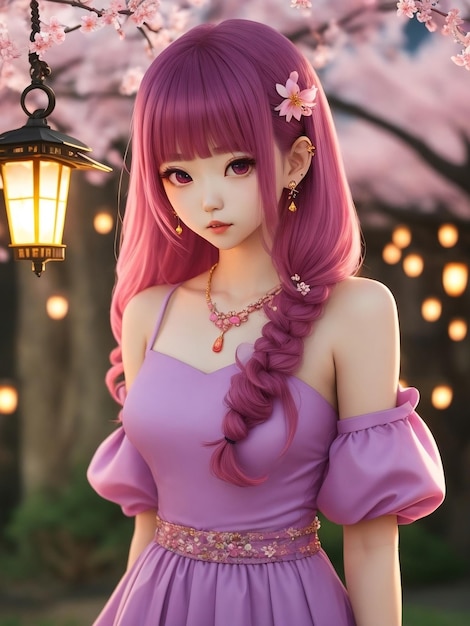 Premium AI Image  Korean Doll Likeness A Delicate and Detailed CG Masterpiece