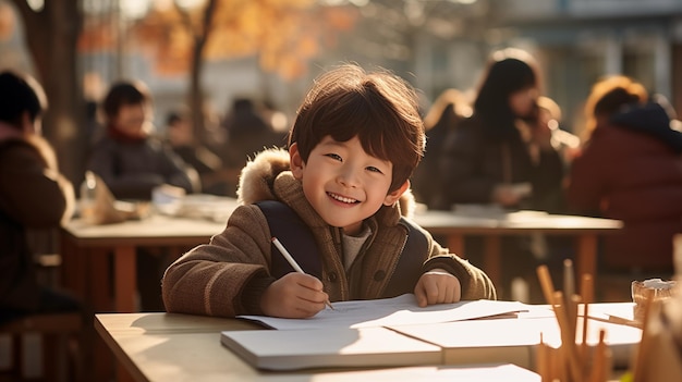 Photo korean elementary student