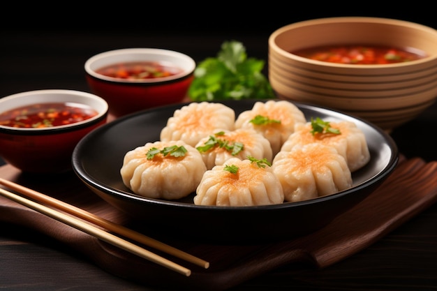 Korean fish cake and vegetable soup on table