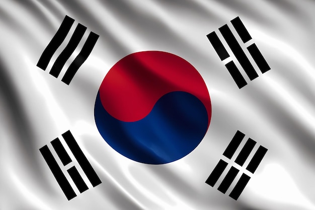 Korean flag waving