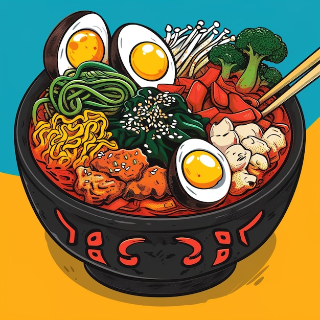 Korean food cartoon