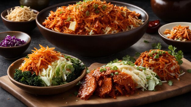 korean food menu showcases the versatility of kimchi in modern Korean cuisine