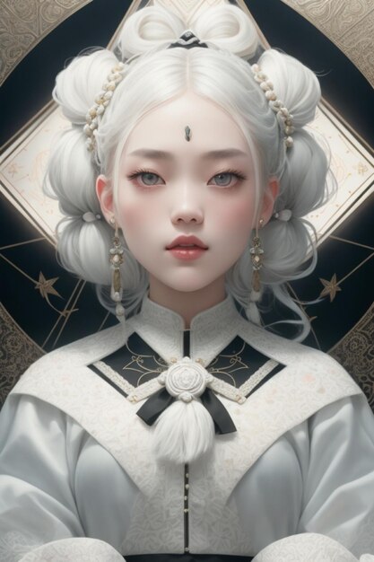 Korean Gothic Princess Pigtails and Enigmatic Beauty