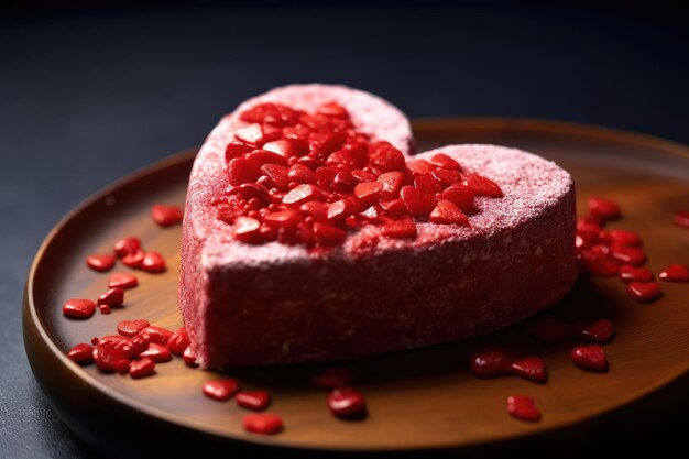 корейский сердечный торт профессиональная рекламная фотография еды AI Generated