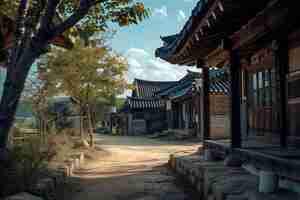 Photo korean house in old historical area