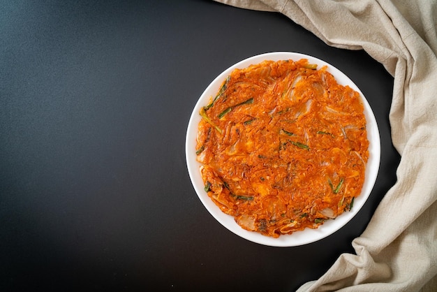 Korean Kimchi pancake or Kimchijeon