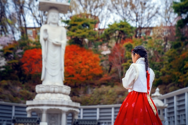 봉은사 한복 드레스 한국 아가씨