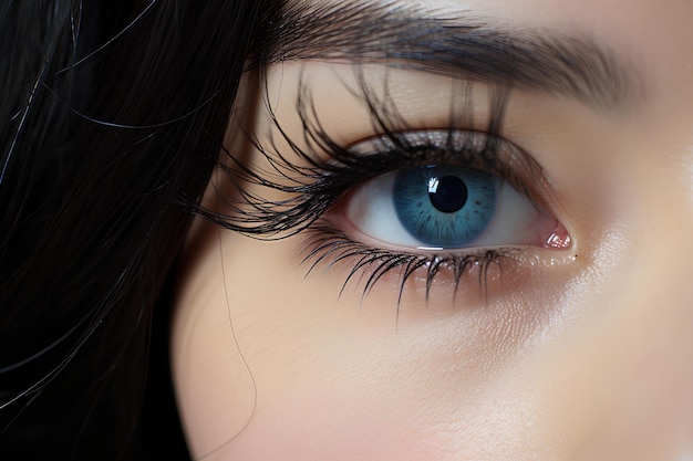 Korean Ladys Eye CloseUp A Study of Pupil and Iris