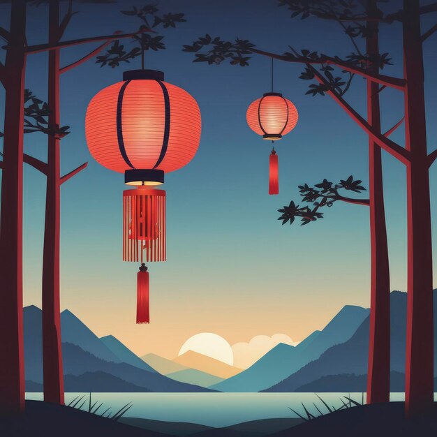 Photo korean lantern