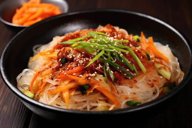 Photo korean rice noodle dish