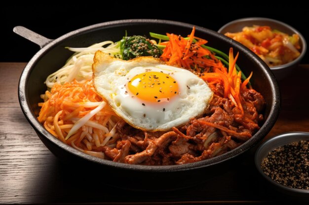 Photo korean rice noodle dish