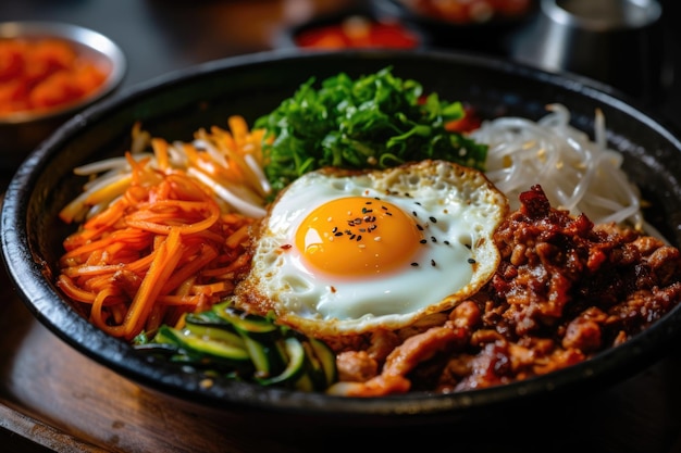 Photo korean rice noodle dish