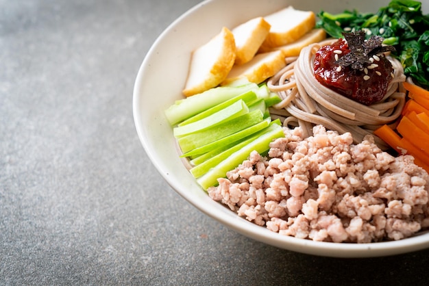 Korean spicy cold noodles