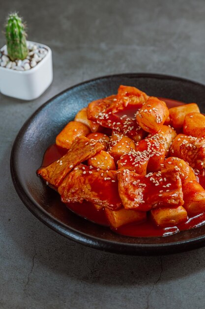 사진 한국 김  케이크 tteokbokki