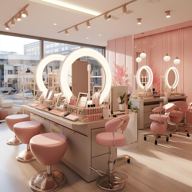 In a Korean Style Beauty Salon