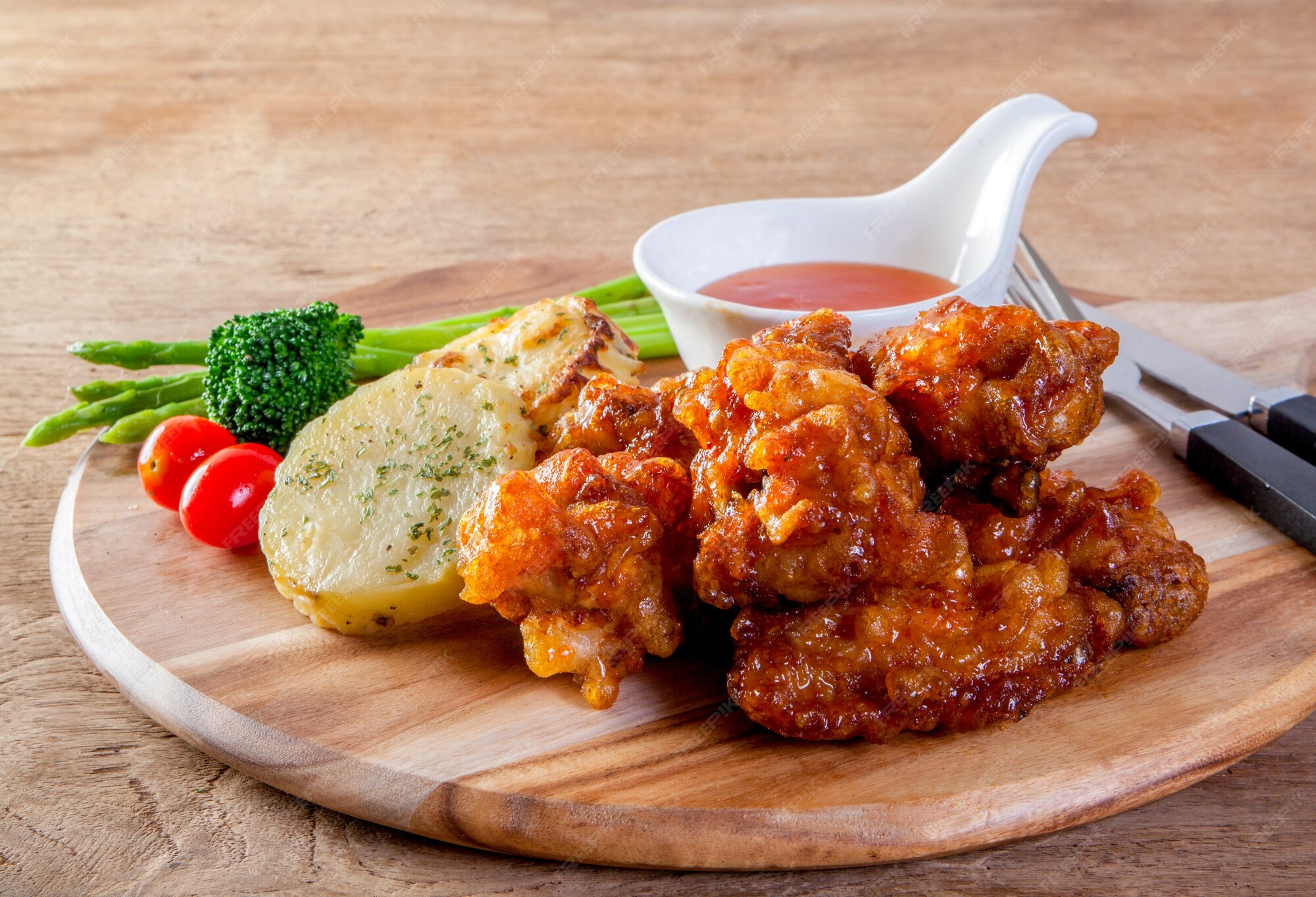 Premium Photo | Korean style fried Chicken