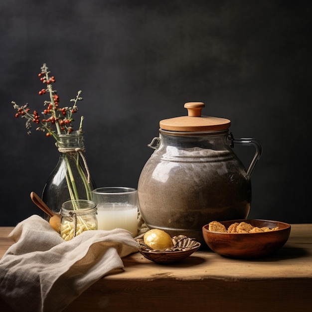 Korean style pot glass material flour bag in the pot