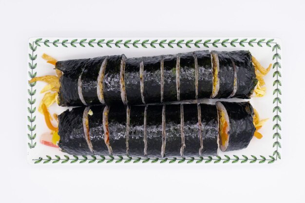 Photo korean traditional dish in a bowl kimbap