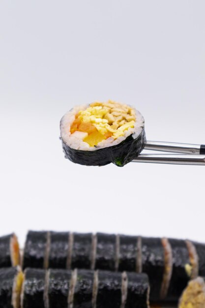 Korean traditional dish in a bowl kimbap