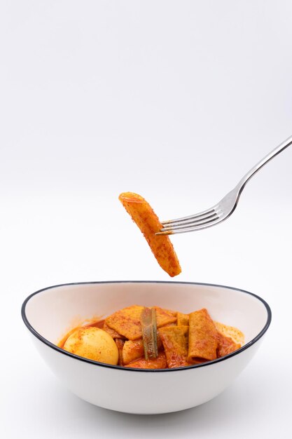 Korean traditional dish in a bowl Tteokbokki