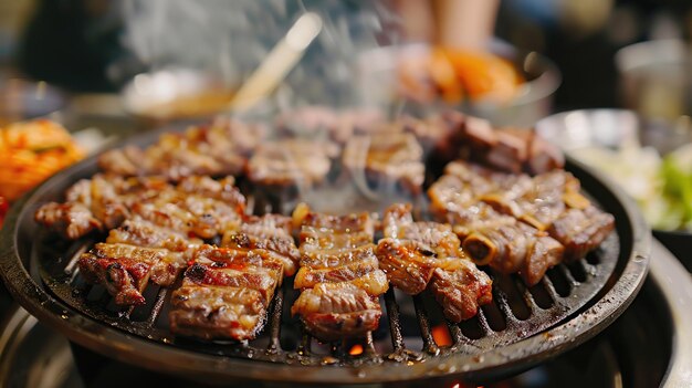 Korean traditional food bbq meat Generative Ai | Premium AI-generated image